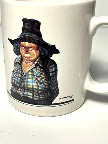 Vintage 1980 Leanin’ Tree 12oz coffee Mug Cup Mike Scovel at my best in morning - Afbeelding 5 van 12