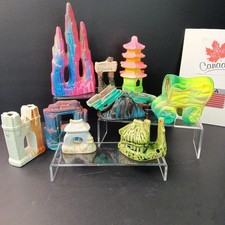 Aquarium Decor Fish Decor Hiding Plant Holders Set Of 9pcs