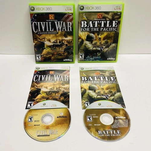 History Channel Xbox 360 - Civil War A Nation Divided & Battle For The Pacific