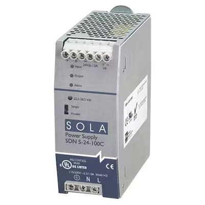 Solahd Sdn524100c Dc Power Supply, 85/264V Ac, 24V Dc, 120 W, 5 A, Din Rail