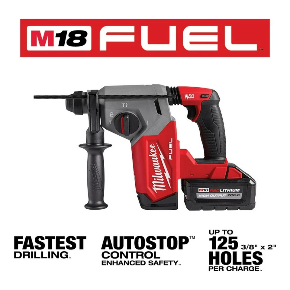 Milwaukee 2912-22 M18 COMBUSTIBLE 3 modos sin escobillas 1" SDS Plus kit de martillos rotativos Foto 3 de 4