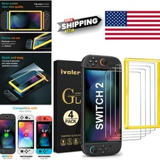 Touch Sensitive Screen Protector for Nintendo Switch 2 with Easy Install Frame