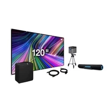 iLive Movie Theater X Bundle 720p Projector 120” Screen Bluetooth Soundbar