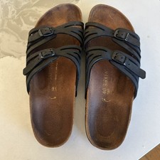 Birkenstock Granada 245 Black Slip On Sandals Size 40 EU 9.5 US