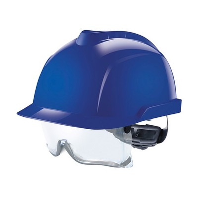 MSA Industriehelm mit Überbrille V-GARD 930 unbelüftet blau