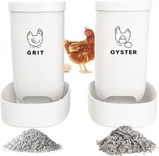 Chicken Oyster Shell and Grit Feeder,  Automatic Hanging Chicken Feeder, Coop Ac