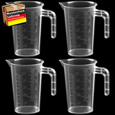 Mini Messbecher Set 4 Stück aus hitzebeständigem Kunststoff für präzises Abmesse