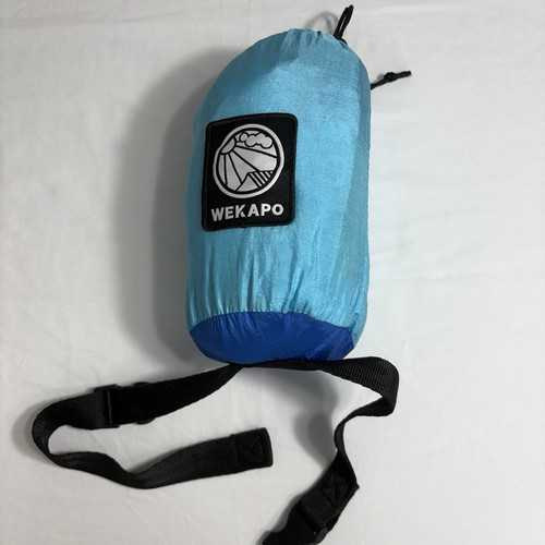 Wekapo Nylon Beach Blanket Waterproof Sandproof Storage Bag Blue Colorblock