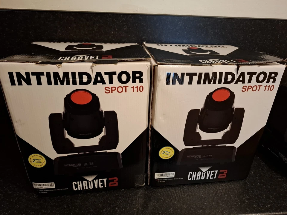 PAIR of Chauvet DJ Intimidator Spot 110 LED Moving Head Gobo Fx Lighting Black - Image 3 of 4