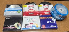 NEW x65 Total Blanks CD-R Mixed Lot Memorex Maxell Dynex TDK 80 Minutes Cases