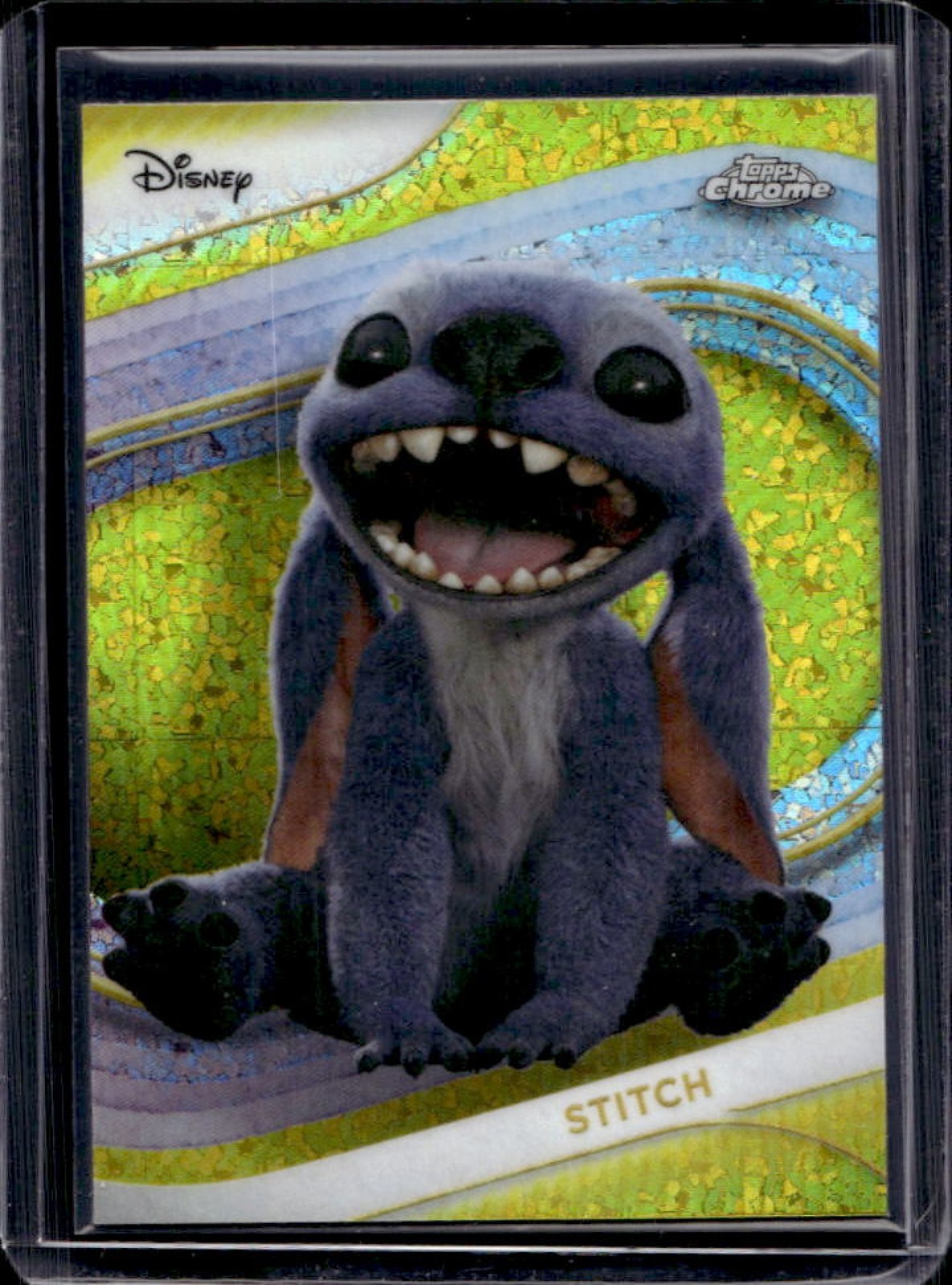 2025 Topps Chrome Disney Stitch Yellow Mini Diamonds Refractor #200