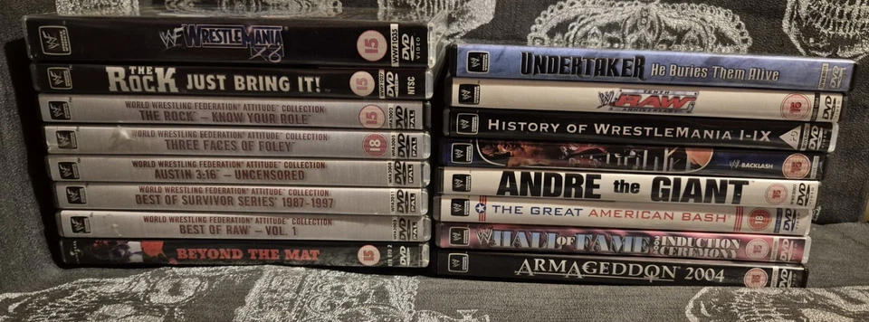 WWE WWF Wrestling DVD Collection Bundle Excellent Condition 16 DVD Bundle  - Image 3 of 4