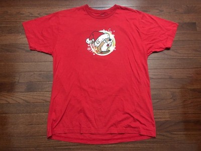 2023 BUC-EES CHRISTMAS T SHIRT MENS XL RED BUCEES GINGERBREAD HOUSE SANTA HAT