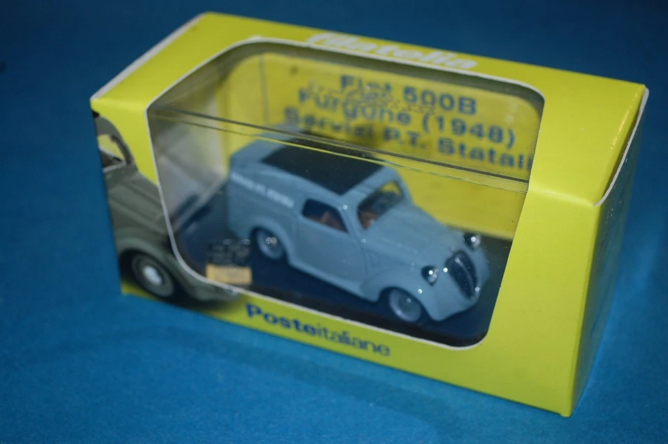 Filatelia Poste Italiane - FIAT 500B  (1948) Servizi P.T. Statali  scala 1/43 - Immagine 2 di 3