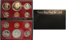 1976 Proof set CN-Clad Eisenhower Ike Dollar Kennedy- (OGP) 6 coins