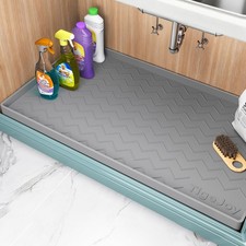 Under Sink Mats for Kitchen Waterproof 31" x 22", Cabinet Liner