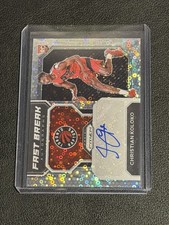2022-23 Panini Prizm Christian Koloko Rookie Fast Break Disco Prizm Auto 