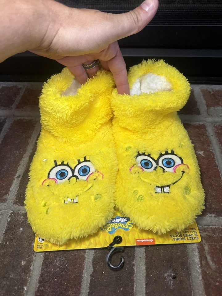 Nickelodeon Bob Esponja Fuzzy Babba Zapatilla Calcetines Zapato Talla 8-10 O M/L ¡¡¡NUEVO!!!! Foto 2 de 4