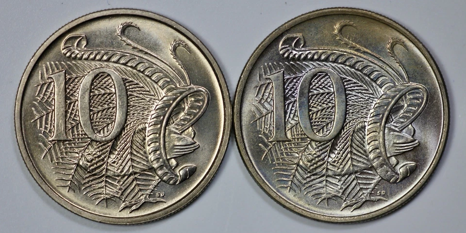 1968 Australia 10c GEM Brilliant UNC Lot of 2 Ten Cents - Image 2 of 3