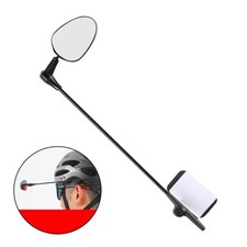 Mountain Bike Helmet Rearview Mirror, 360° Adjustable, Lightweight, Easy Install