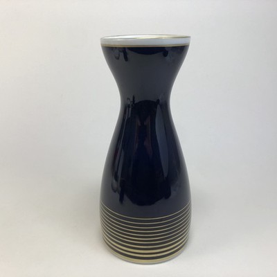 Weimar Porzellan Thüringen Vase 728 Elke 21 cm Kobalt Blau Gold