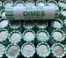 Unsearched Dime Bank Roll | Find Silver and Rare Coins! Coin Roll Hunting 🪙