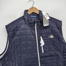 Montana State Vest Men's XL Blue Puffer Lightweight Primaloft Bobcats Logo nEW