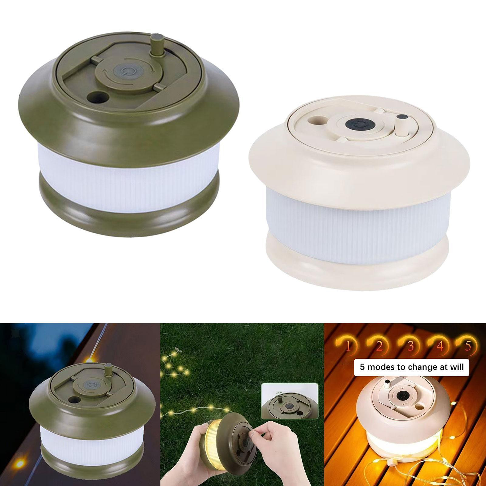 Camping Lantern Waterproof Portable Hanging Tent Lamp for Yard Garden Patio