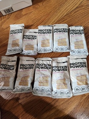 10PK - CLEAN SIMPLE EATS Whey Protein Powder CAKE BATTER 1.2OZ