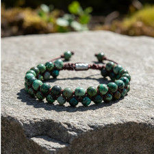Natural African Turquoise Beaded Handmade Healing Women Men Bracelet Gift