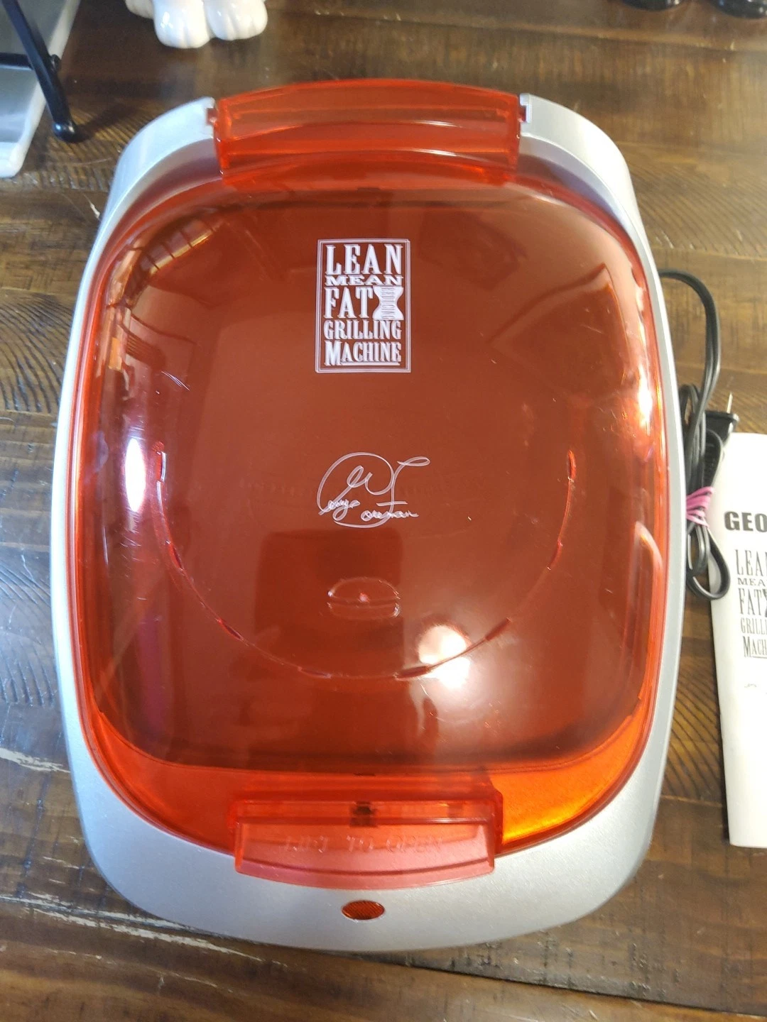 NEW NO Box George Foreman Lean Mean Fat Reducing Grill GR26BWR Red w/ Manual
Opens in a new window o