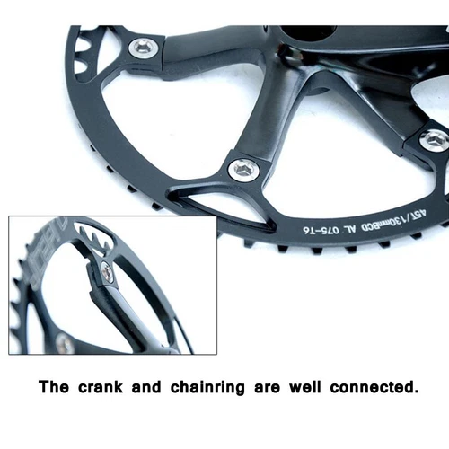 Litepro Bike Crank Set 7075-T6 Aluminum 130BCD Round Chainring 170mm Crankset - Picture 4 of 14