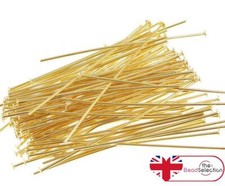GOLD Plated HEAD PINS 200 x 30mm 200 x 35mm 175 x 40mm 150 x 50mm x 0.7mm