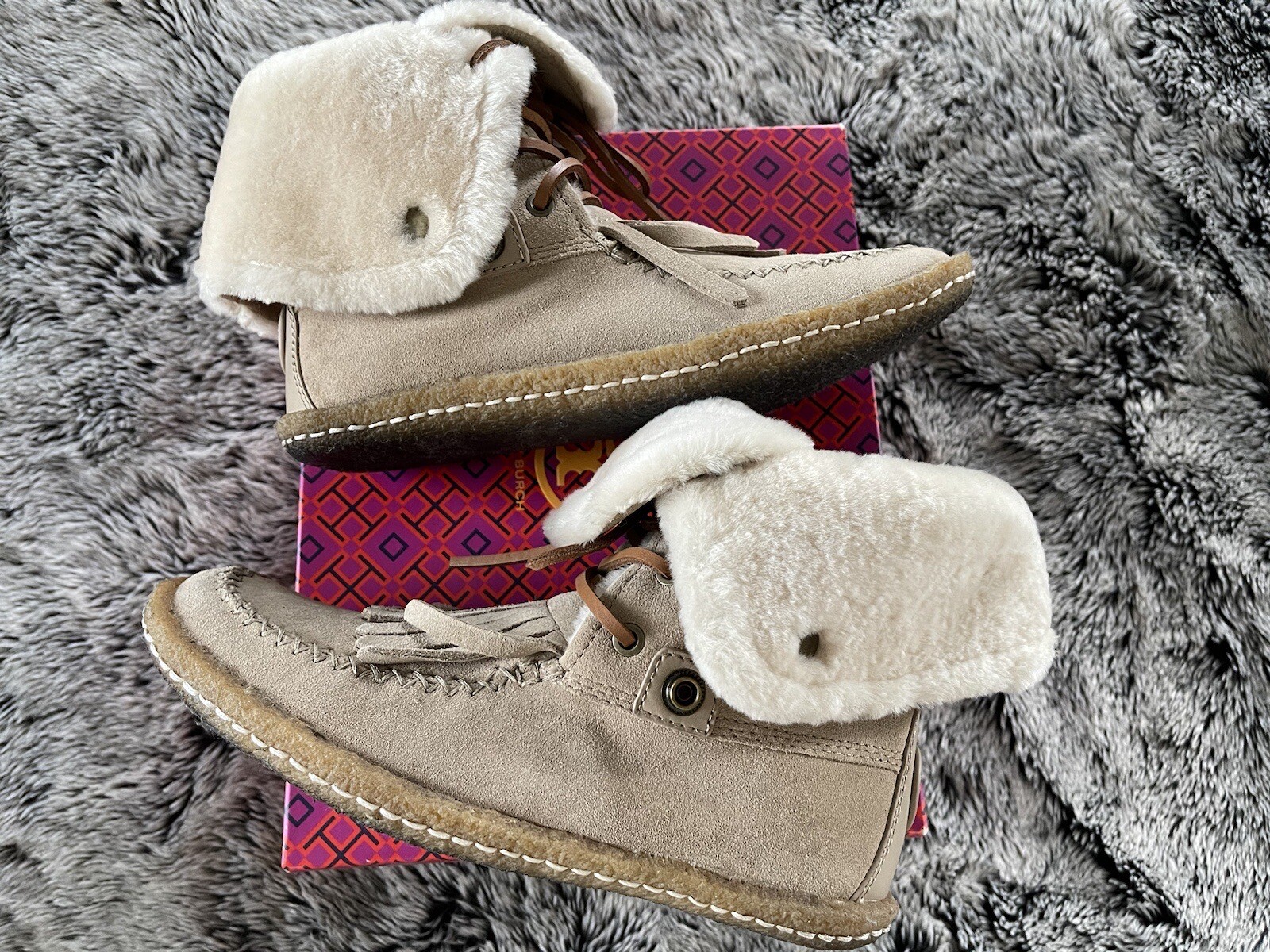 SHEARLING BOOTIE-DEEP SPLIT SUEDE/LEATHER Size 8 … - image 11