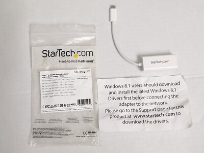 StarTech.com USB-C to Gigabit Ethernet Network Adapter US1GC30W USB 3.1 5Gbps