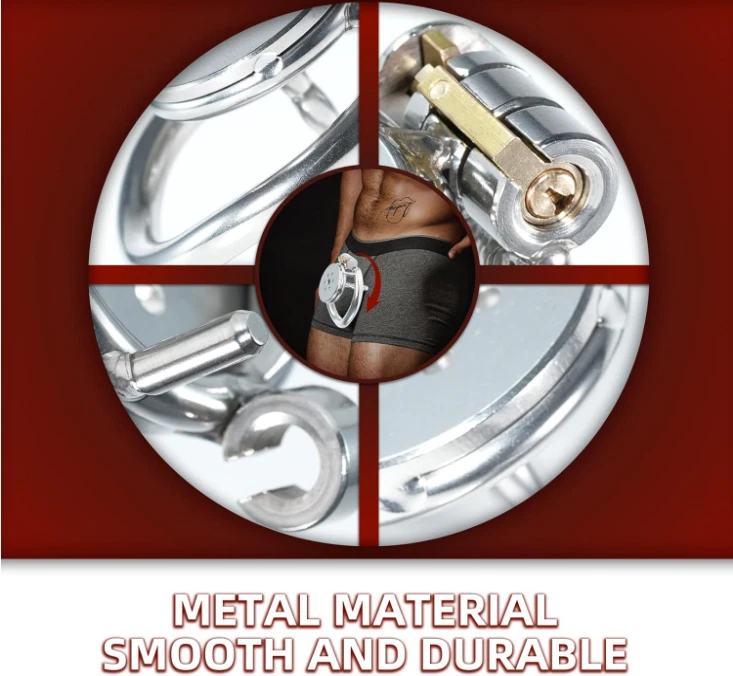 Métal Dispositif De Chasteté Homme Fetiche Cage De Chasteté Avce Tige à Urètre - Photo 3/4