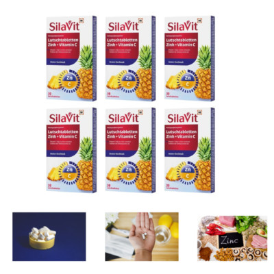 6 x 30 Stk | SilaVit Lutschtabletten Zink & Vitamin C