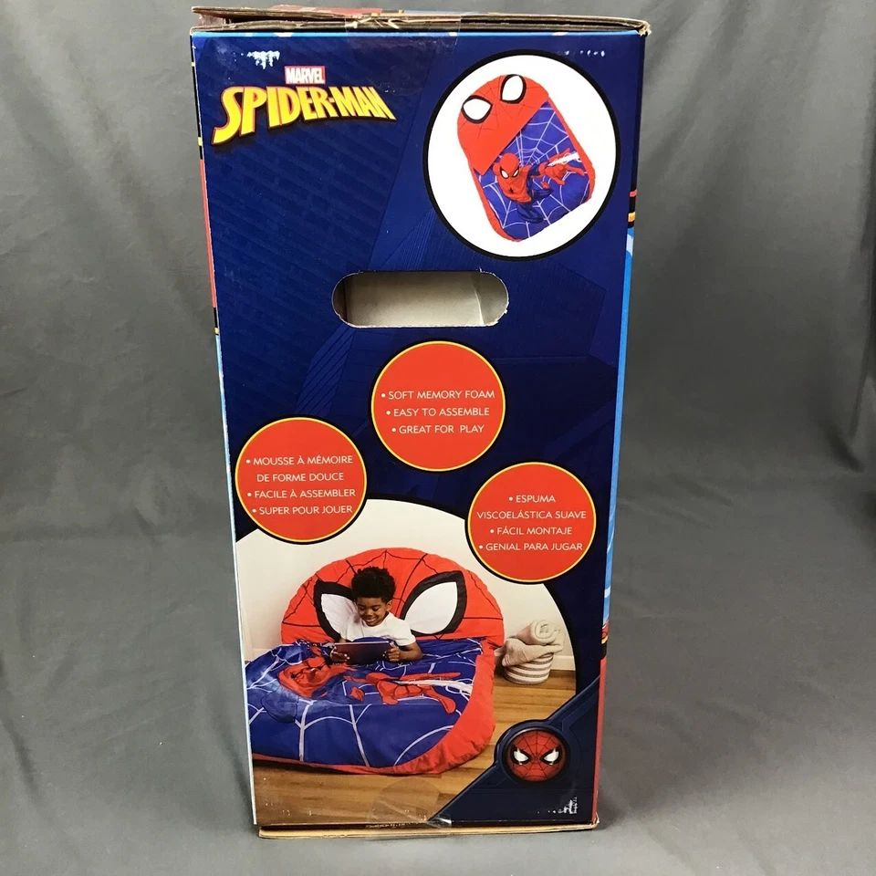 Tumbona de piso y alfombrilla para siestas Spiderman para niños de gran tamaño - Silla con almohada de espuma viscoelástica Foto 2 de 4