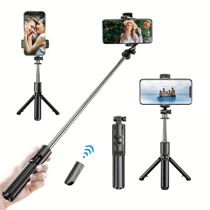 Selfie stick handheld live tripod stand, mini integrated selfie stick - Image 3 of 4