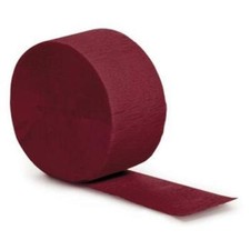 Burgundy Crepe Paper 81-Foot Roll Streamers Burgundy Party Hanging Decorations