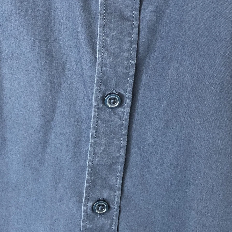 Sovereign Code Men’s Button Up Shirt Size Medium Casual Long Sleeve Navy Blue - Image 4 of 4