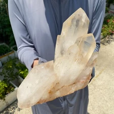 4.96LB Natural white crystal cluster point mineral specimen Chakras Healing