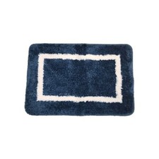 Kitinjoy Luxury Ultra Soft Water Absorbent Microfiber Bathroom Rug Mat, Blue