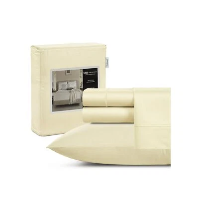 CHATEAU HOME COLLECTION 100% Cotton Bed Sheets Queen Size - 1000 Thread Count Queen Size Bed Sheets, ...