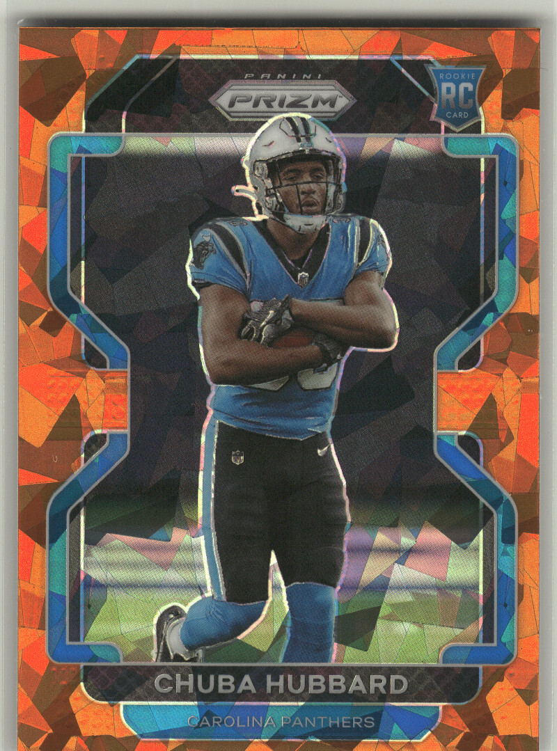 2021 Panini Prizm #355 Chuba Hubbard Orange Ice
