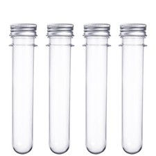 6PCS Clear Test Tubes with Caps Separation Bottles Candy Lotion Containers Tubes
