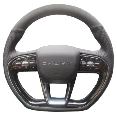 Hand-stitched Non-slip Leather Car Steering Wheel Cover For Chery 8 PRO 2022-24