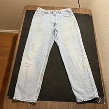 Vintage Levis Relaxed baggy 34x30 USA Striaght Levi Jeans Distressed Thrash 90s