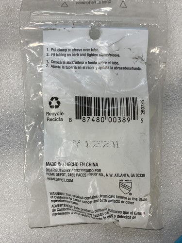 Hose Barb 1/2” ID plastic Tee Everbilt Brand - Picture 2 of 4