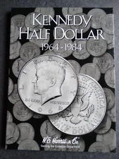 Damaged He Harris Kennedy Half Dollars Coin Folder 1964-1984 Number 1 Album Book